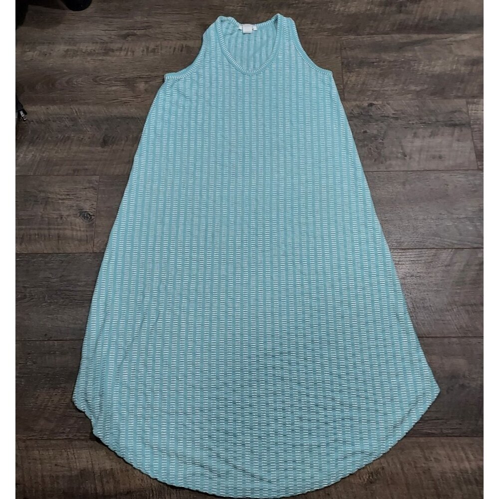 Anthropologie Caution To The Wind Blue Green Long Maxi Dress USA Women M - Picture 10 of 10